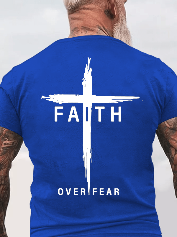 Classic Cotton Tee - Faith Over Fear Cross
