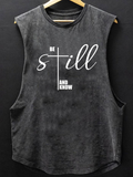 Be Still And Know Cross Christian Washed Tank