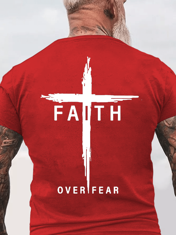 Classic Cotton Tee - Faith Over Fear Cross