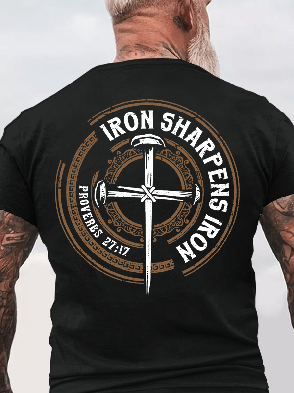 Classic Cotton Tee - Iron Sharpens Iron - Proverbs 27:17