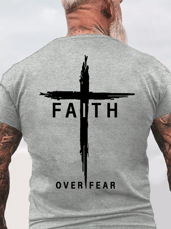 Classic Cotton Tee - Faith Over Fear Cross