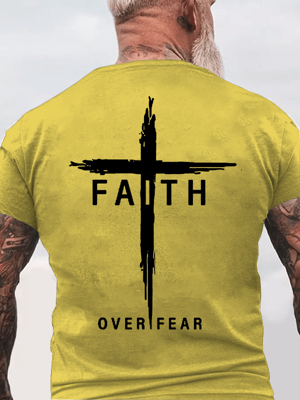 Classic Cotton Tee - Faith Over Fear Cross