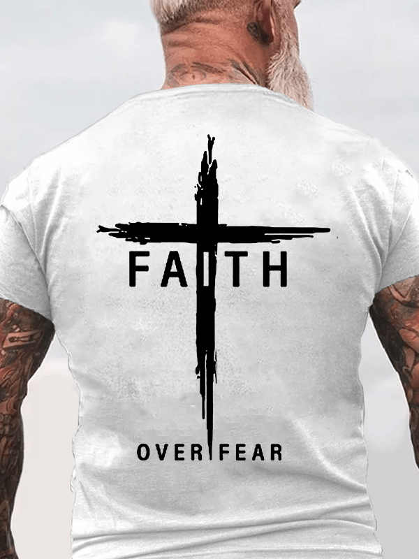 Classic Cotton Tee - Faith Over Fear Cross