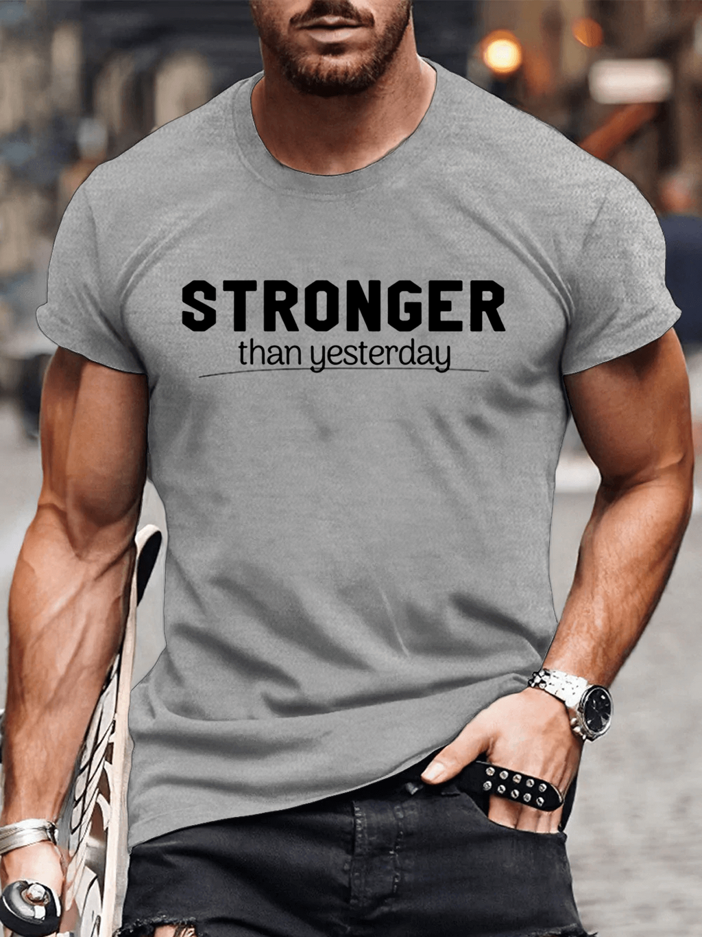 Classic Cotton Tee - Stronger Than Yesterday Men's T-shirt