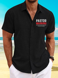 Pastor Warning Anything You Say or Do Could Be Used in a Sermon Jesus God Christian Short Sleeve Shirt