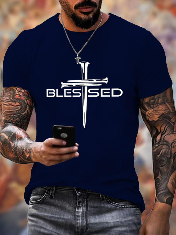 Classic Cotton Tee - Cross Blessed