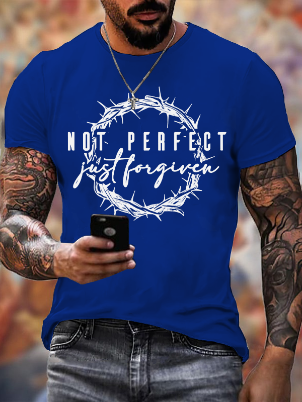 Classic Cotton Tee - Not Perfect Just Forgiven Religious T-shirt