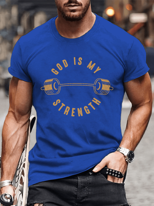 Classic Cotton Tee - God Is My Strength Men's T-shirts
