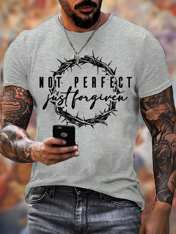 Classic Cotton Tee - Not Perfect Just Forgiven Religious T-shirt