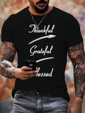 Classic Cotton Tee - Thankful Grateful Blessed