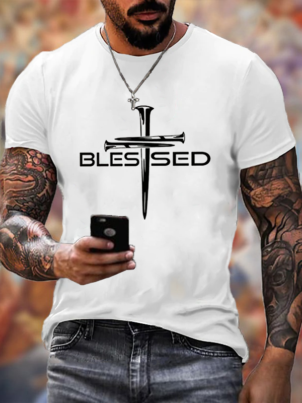 Classic Cotton Tee - Cross Blessed