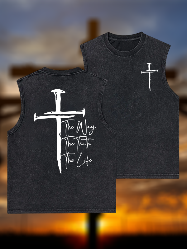 Jesus The Way The Truth The Life Jesus God Christian Washed Tank