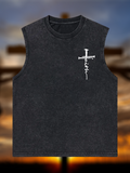 Cross Jesus God Christian Washed Tank