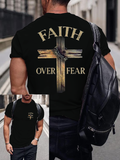 Classic Cotton Tee - Cross Faith Over Fear T-shirt