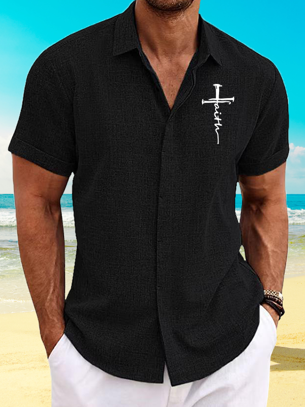 Cross Jesus God Christian Short Sleeve Shirt