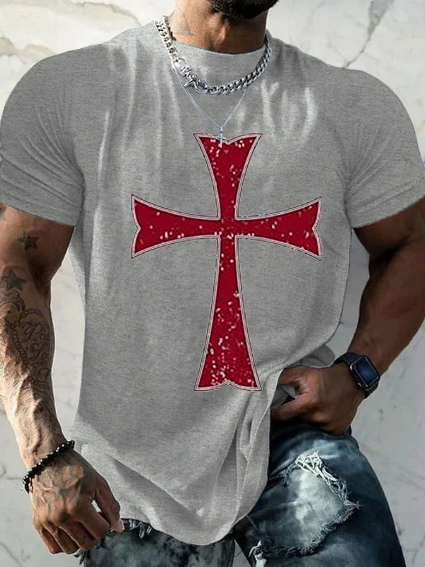 Classic Cotton Tee - Knights Templar Crusader Cross