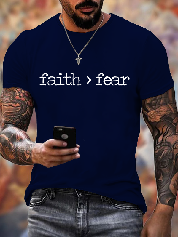 Classic Cotton Tee - Men's Faith Over Fear