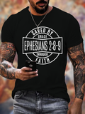 Classic Cotton Tee - Saved by a Gracious God Through Faithfulness Ephesians 2:8-9