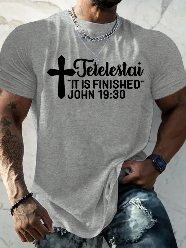 Classic Cotton Tee - Tetelestai It Is Finished John 19 : 30