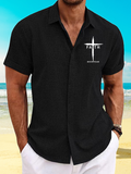 Faith Over Fear Cross Jesus God  Christian Short Sleeve Shirt
