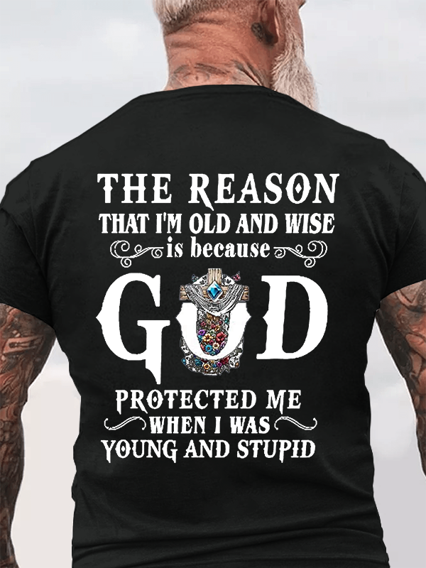Classic Cotton Tee - Men's Casual Faith God Alphabet