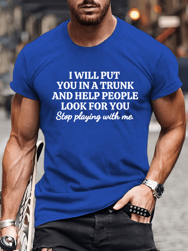 Classic Cotton Tee - No jogging Funny Proverbs Casual