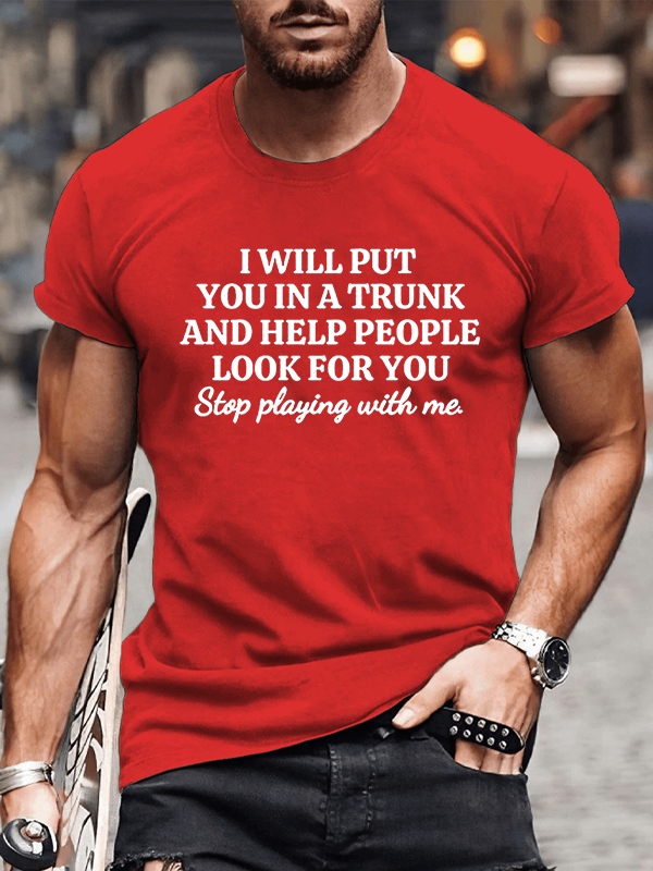Classic Cotton Tee - No jogging Funny Proverbs Casual
