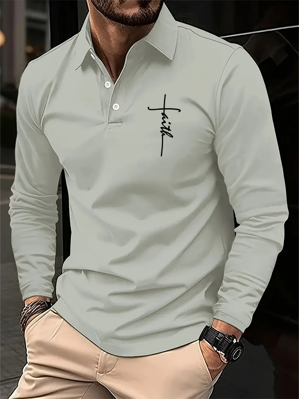Faith Long Sleeve Polo Shirt