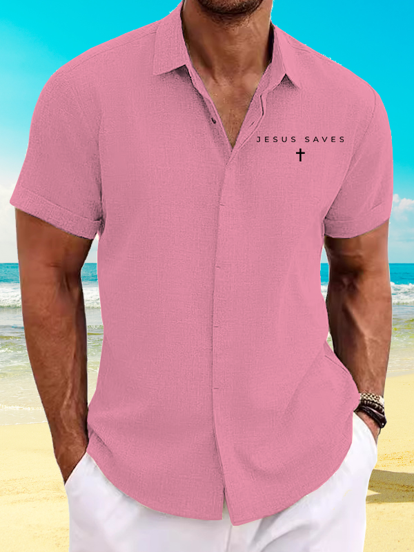 Jesus Saves Christian Short Sleeve Shirt