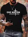 Classic Cotton Tee - One Nation Under God  Cross