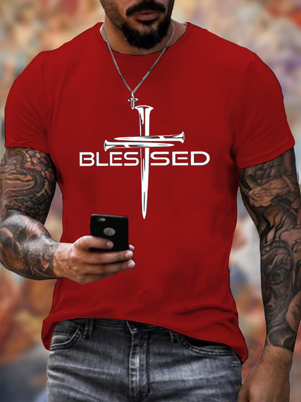 Classic Cotton Tee - Cross Blessed