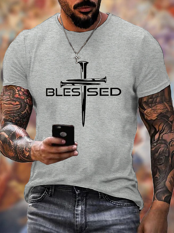 Classic Cotton Tee - Cross Blessed