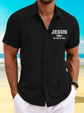 Jesus The King Of Kings Simple Resort Casual Short Sleeve Shirt