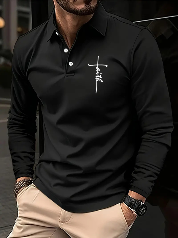 Faith Long Sleeve Polo Shirt
