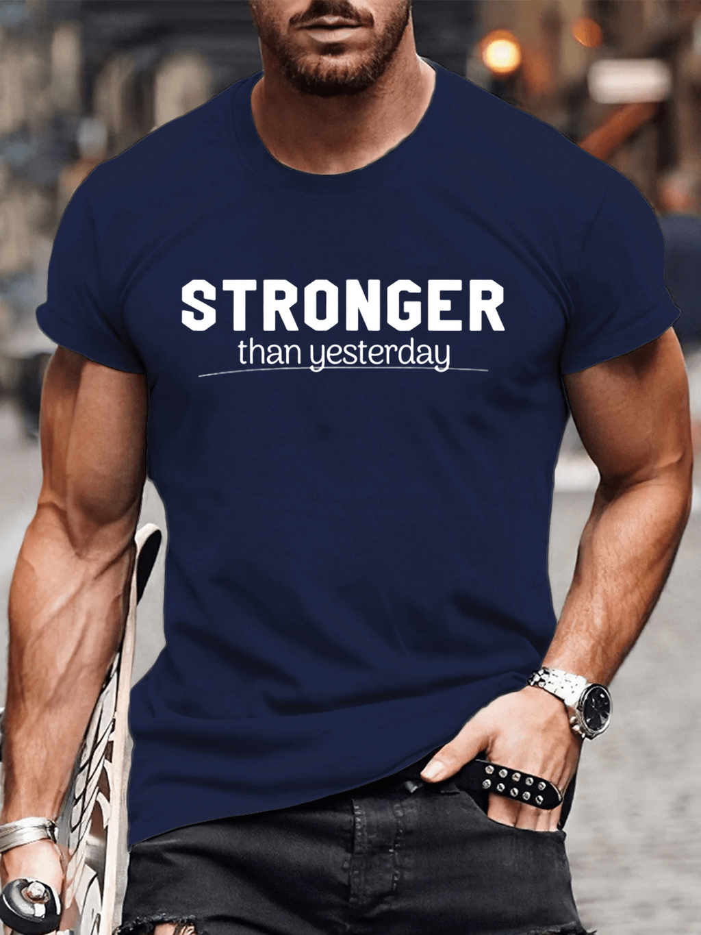 Classic Cotton Tee - Stronger Than Yesterday Men's T-shirt