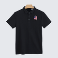 Faith Flag Cross Christian Cotton Short Sleeve Polo Shirt