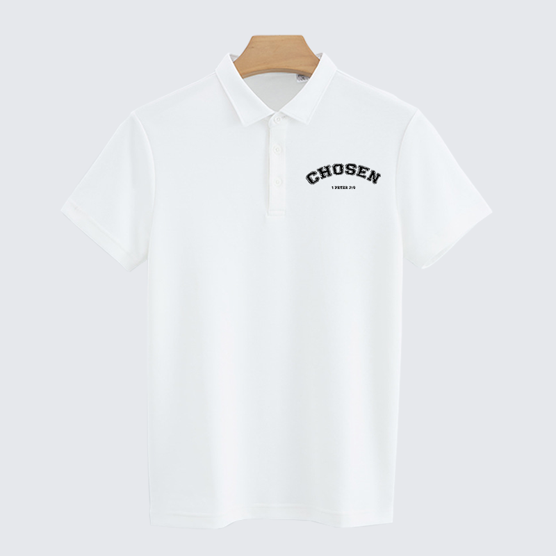 Chosen Christian Cotton Short Sleeve Polo Shirt