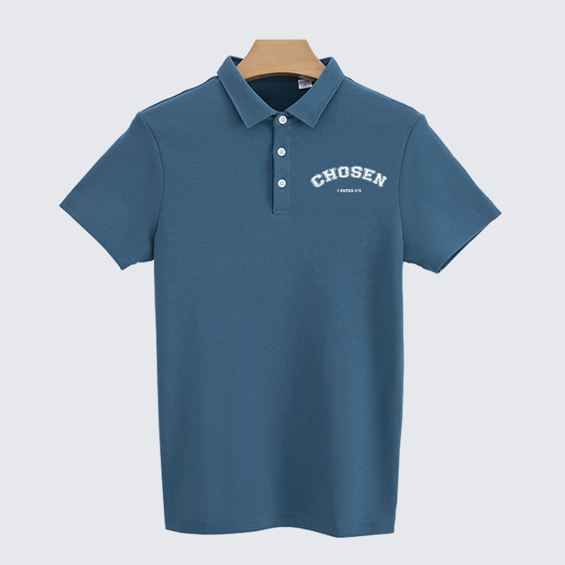 Chosen Christian Cotton Short Sleeve Polo Shirt