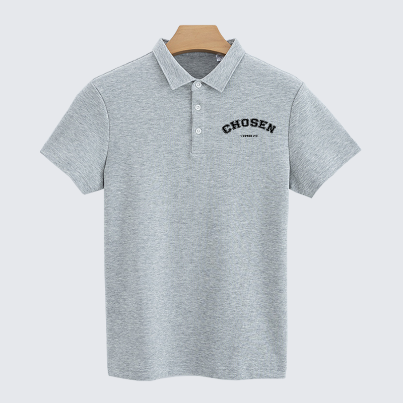 Chosen Christian Cotton Short Sleeve Polo Shirt