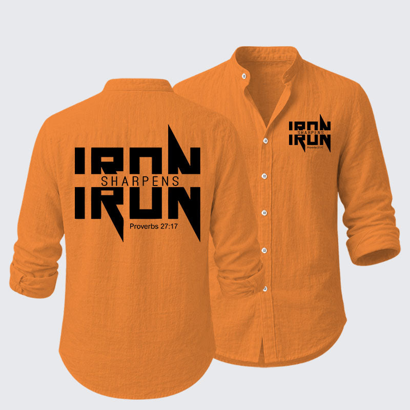 IRON SHARPENS IRON Proverbs 27:17 Resort Casual Shirt
