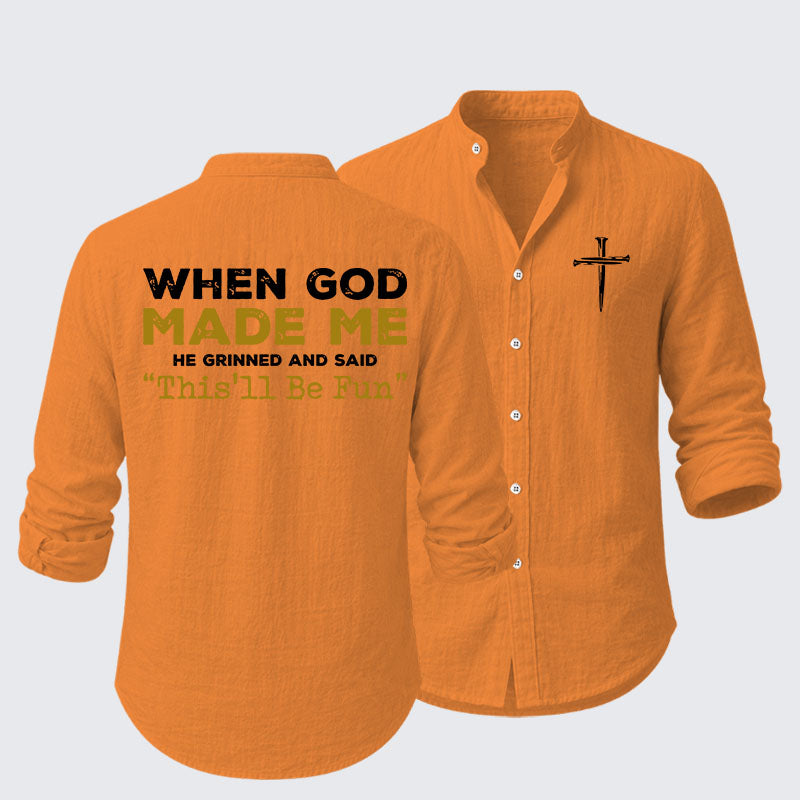 When God Made Me Resort Casual Shirt