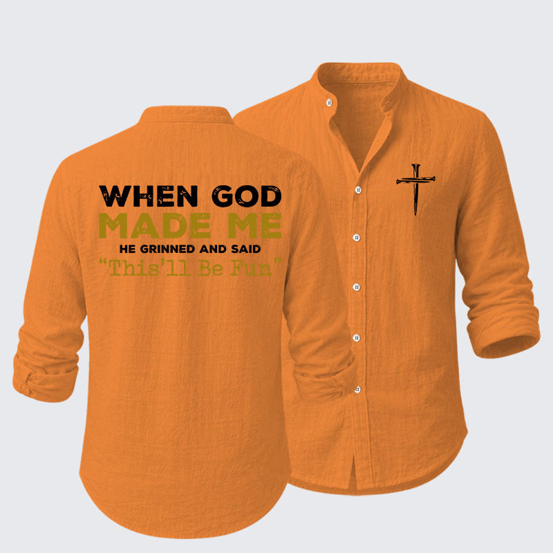 When God Made Me Resort Casual Shirt