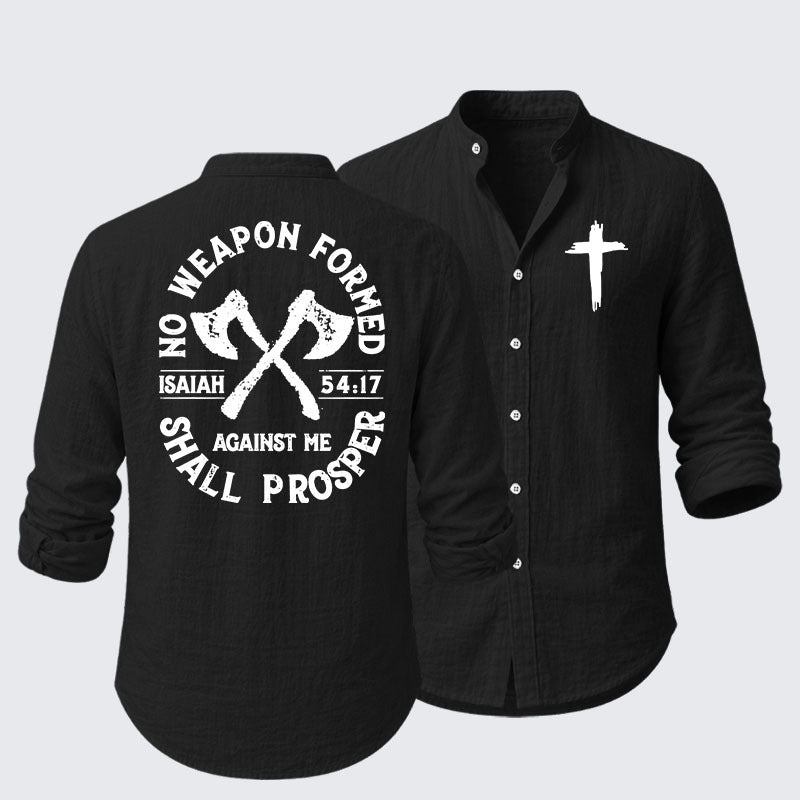 No Weapon Formed Shall Prosper - Isaiah 54:17 Resort Casual Shirt