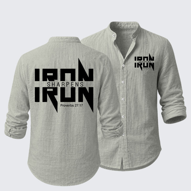 IRON SHARPENS IRON Proverbs 27:17 Resort Casual Shirt