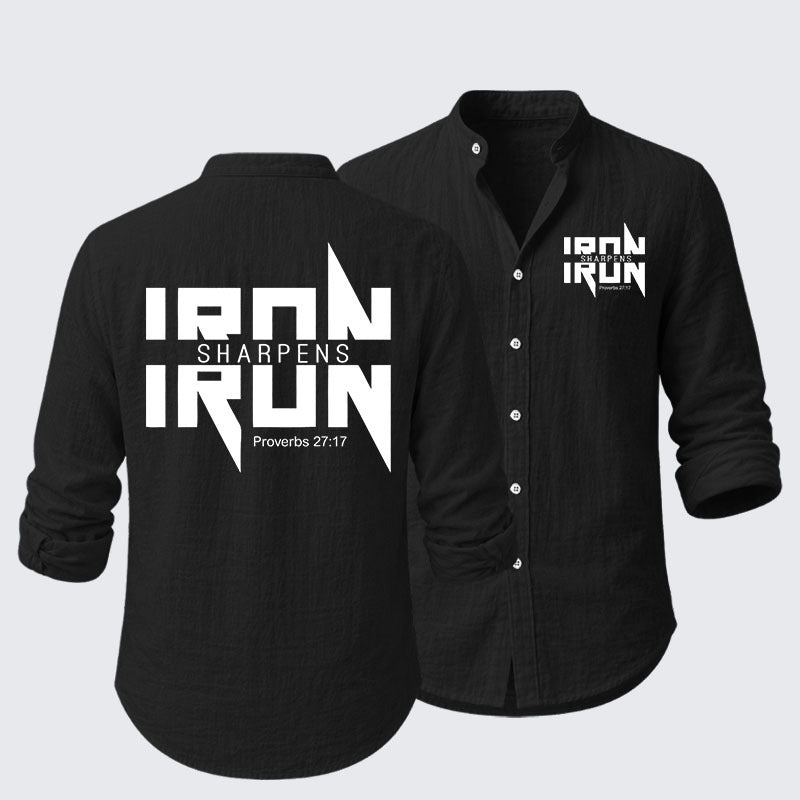 IRON SHARPENS IRON Proverbs 27:17 Resort Casual Shirt