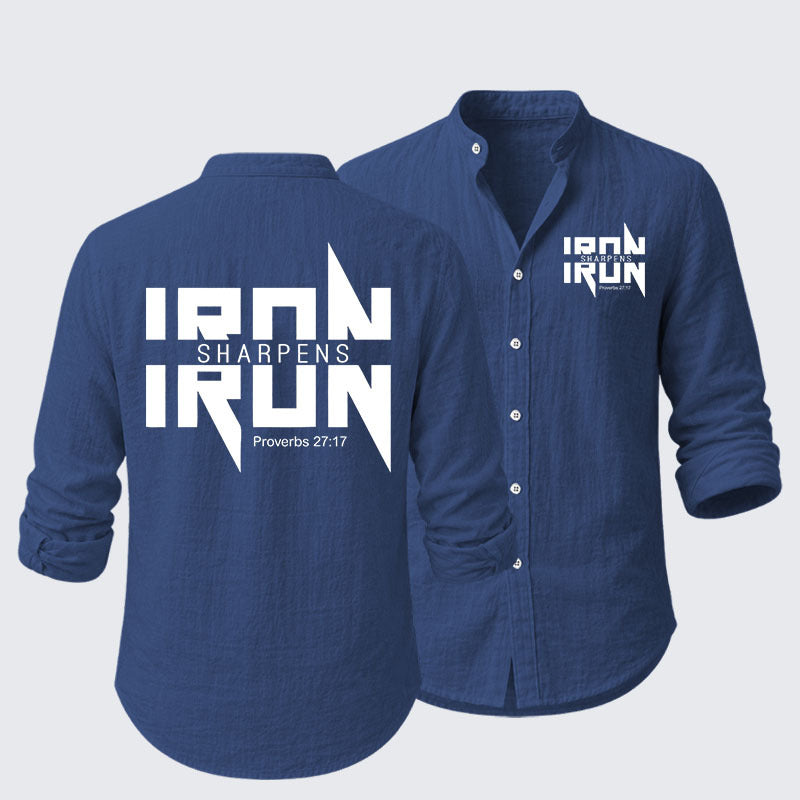 IRON SHARPENS IRON Proverbs 27:17 Resort Casual Shirt