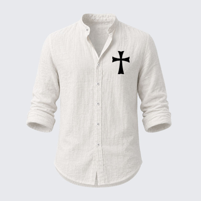 Knights Templar Crusader Cross Resort Casual Shirt
