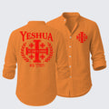 Yeshua The King Is Coming Hebrew Name Resort Casual Shirt