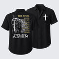 The Devil Saw Me with My Head Down and Thought He'd Won Until I Said Amen Short Sleeve Shirt