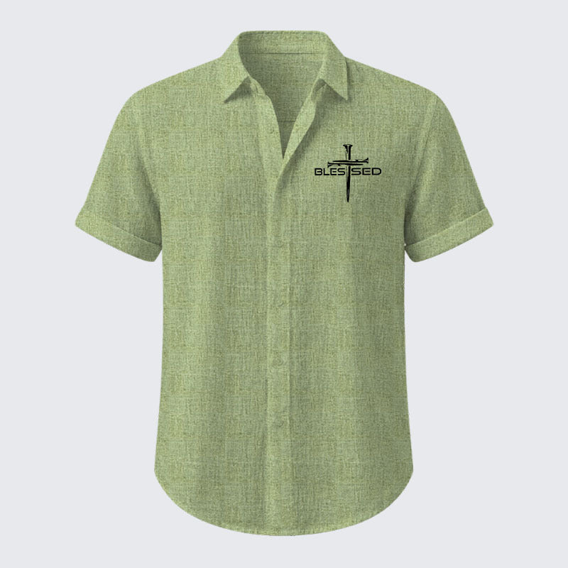 Cross Blessed Short Sleeve Shirt